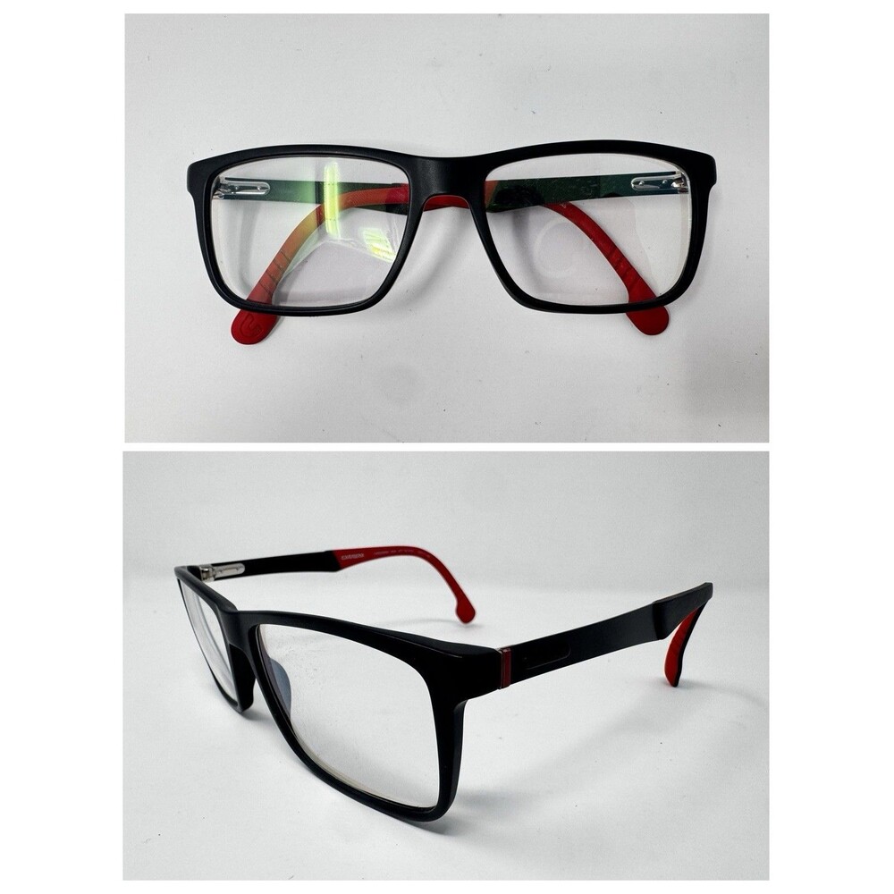 Carrera CA8255SAM 0088 Matte Black Red Eyeglass Frames 55-17-145 Authentic
